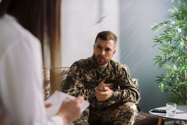 A veteran asking, "What type of insurance do most veterans have?"